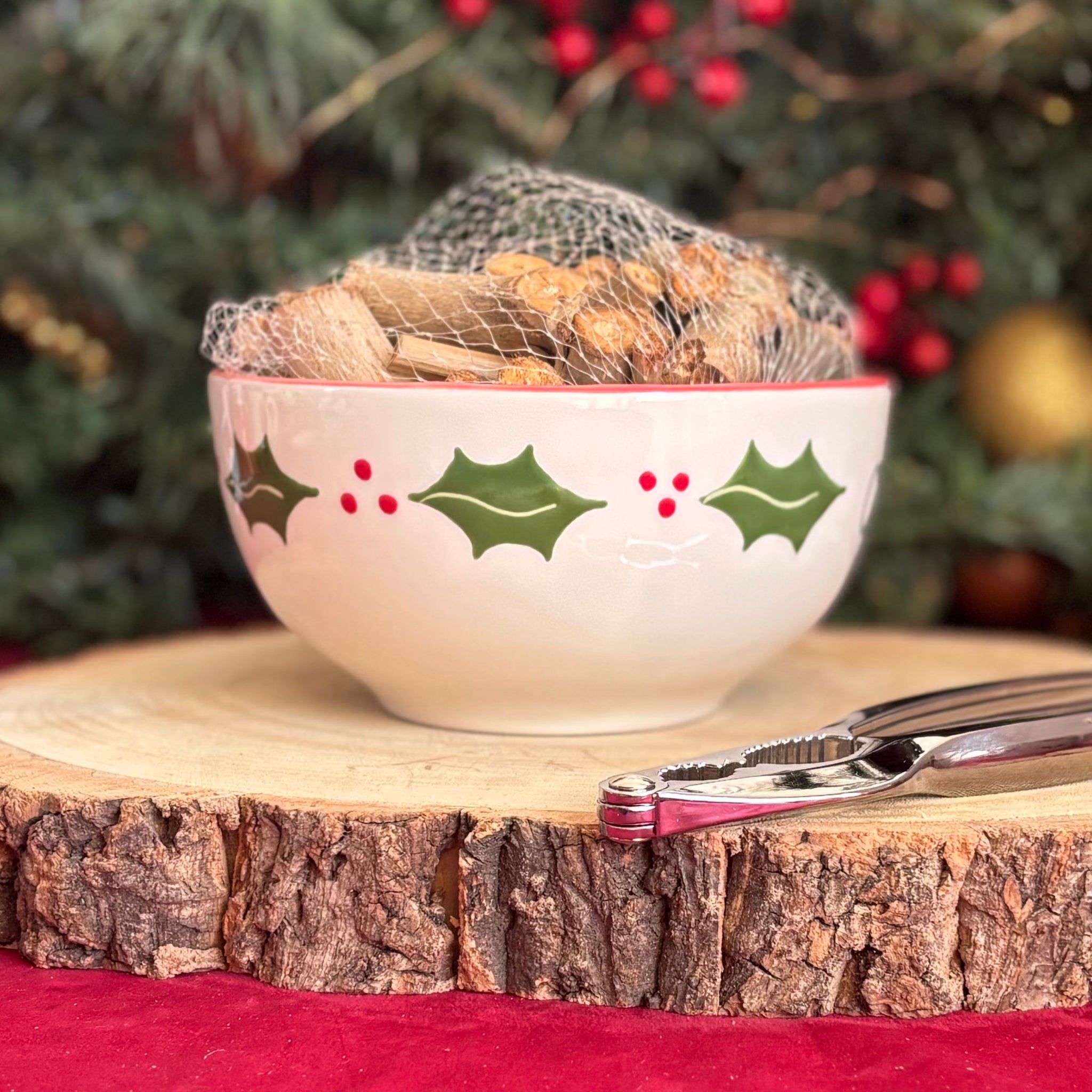 Classic Christmas Nuts Bowl