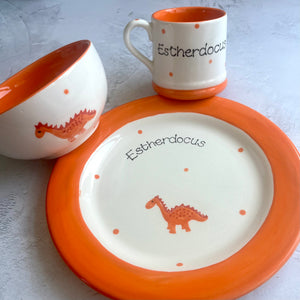 Personalised Dinosaur Cereal Bowl