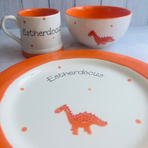 Personalised Dinosaur Pasta Bowl