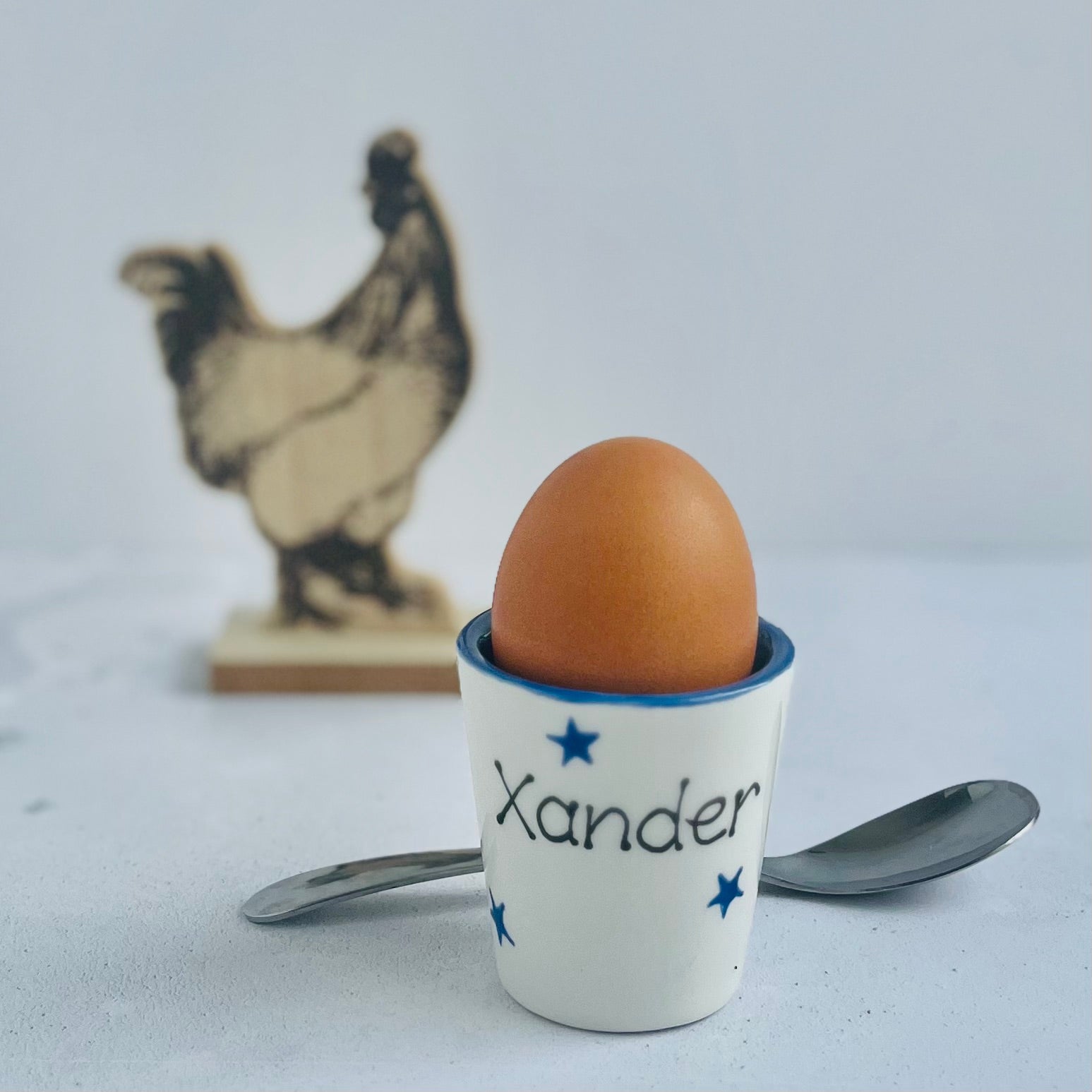 Personalised Spotty Dotty Straight Side Egg Cup