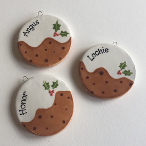 Christmas Pudding Personalised Decoration