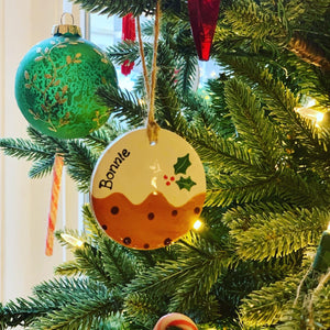 Christmas Pudding Personalised Decoration