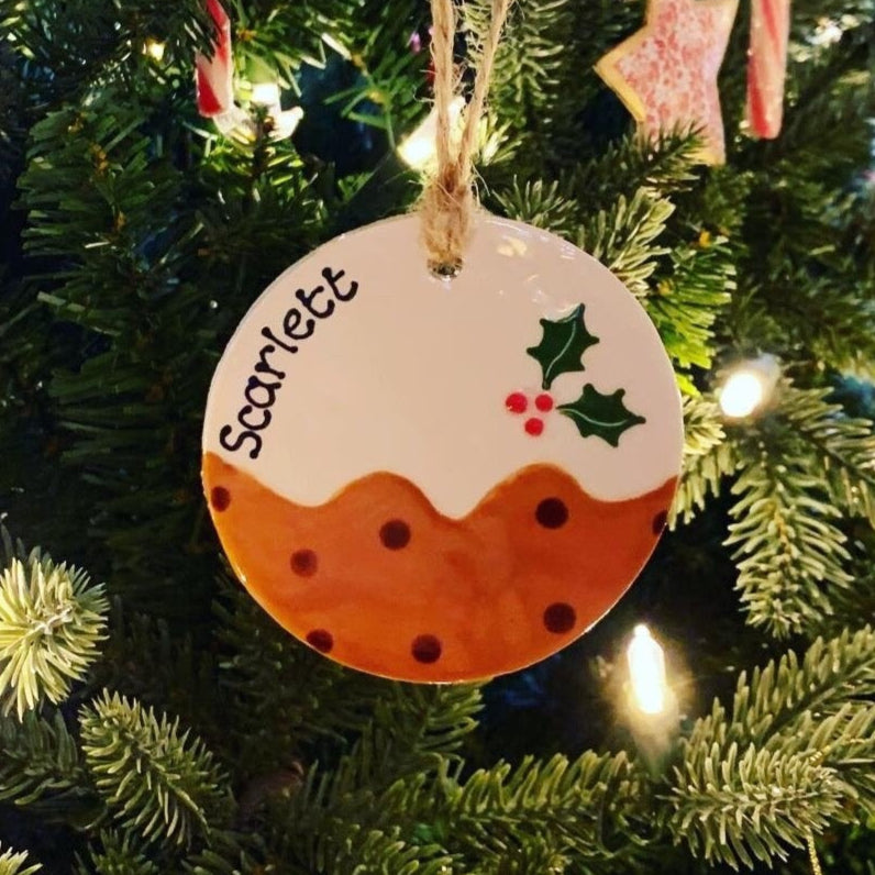 Christmas Pudding Personalised Decoration