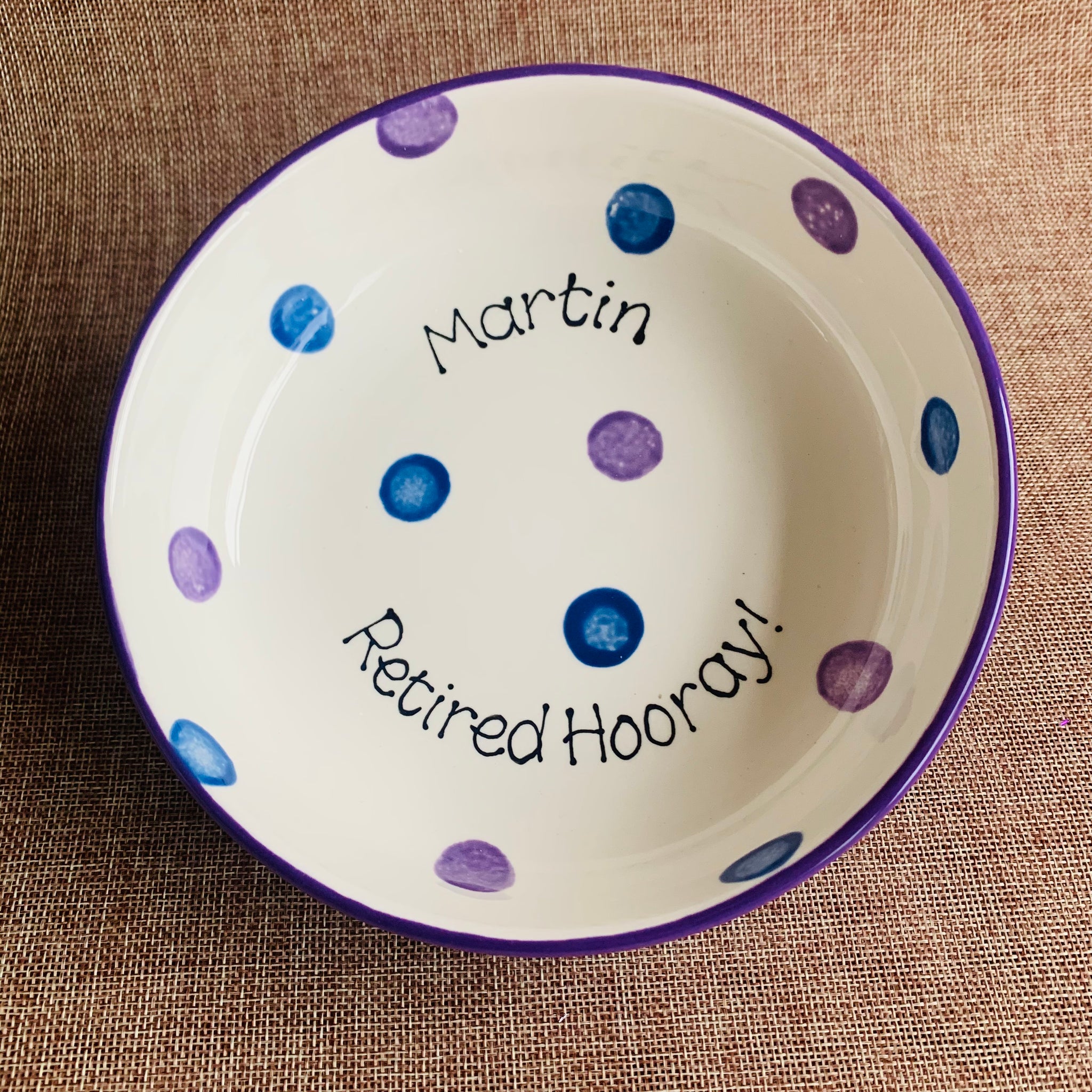 Personalised Spotty Dotty Pasta Bowl
