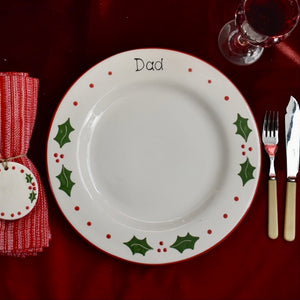 Classic Christmas Personalised Dinner Plate